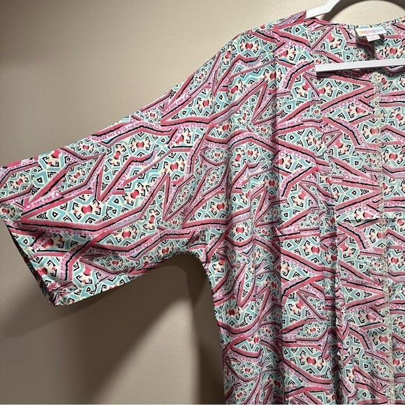 NWT LulaRoe Lindsay Sheer Duster OpenFront Short Kimono Light Batwing Retro - Picture 9 of 14